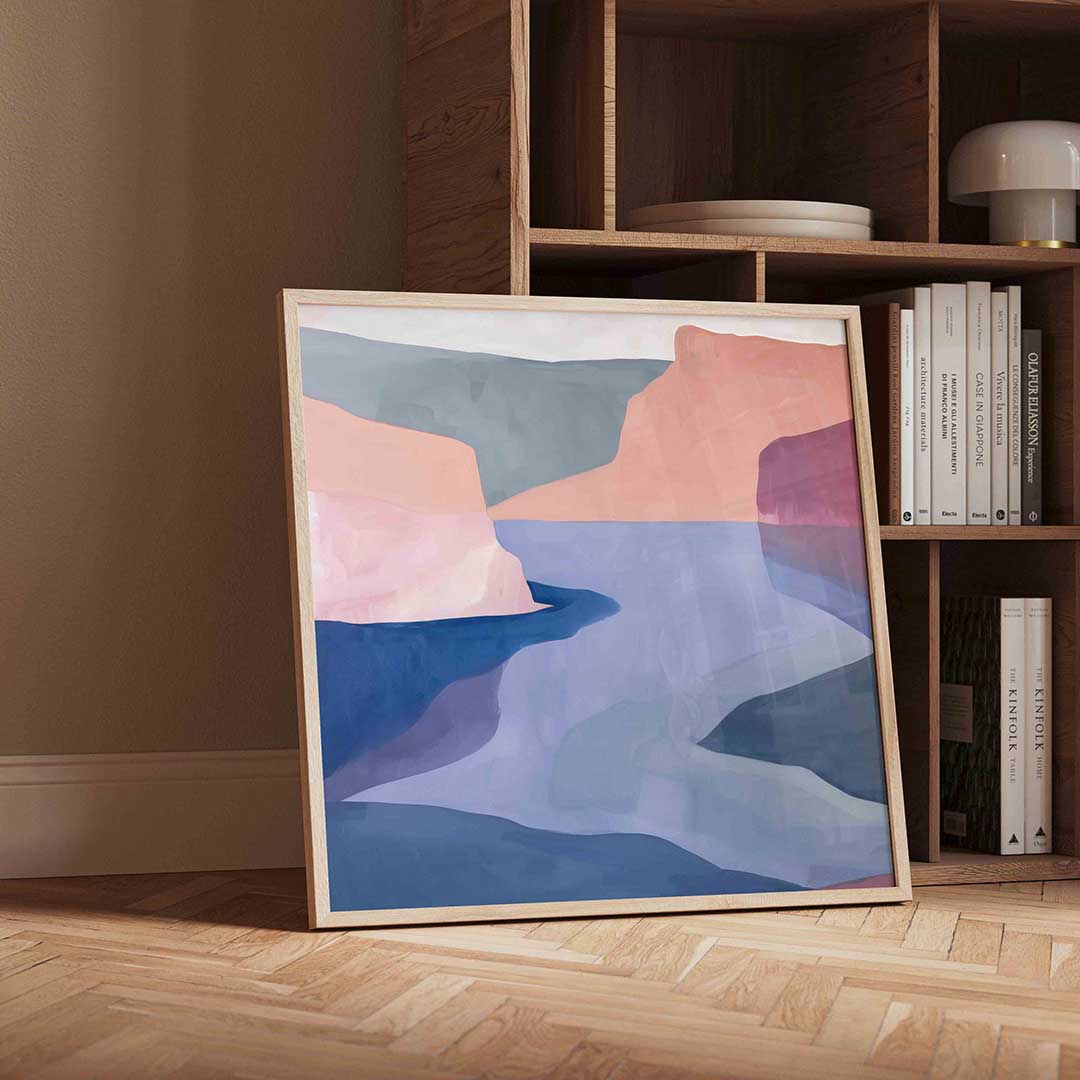 Abstracte landschapsvormen Poster