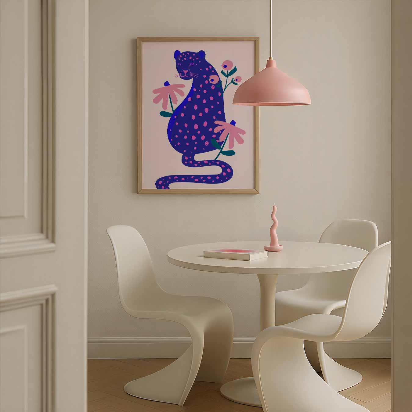 Vrolijke Luipaard Kunstprint Poster