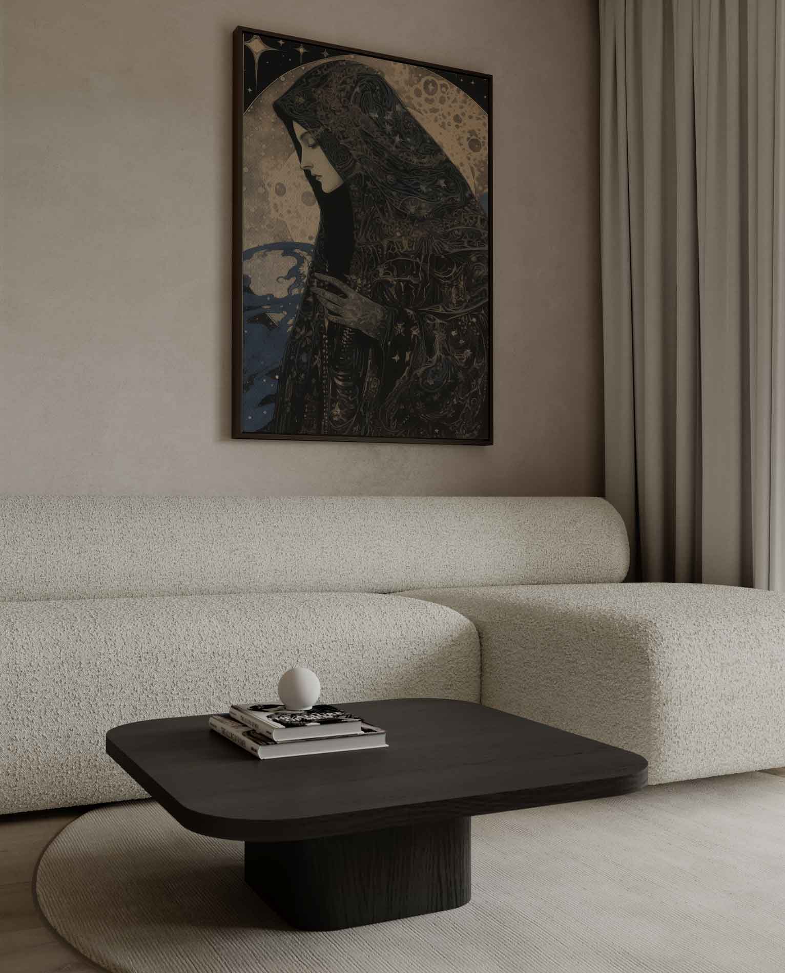 Mystieke Maanwacht Kunstwerk-canvas-dibond-plexiglas-wanddecoratie-WallArtistic