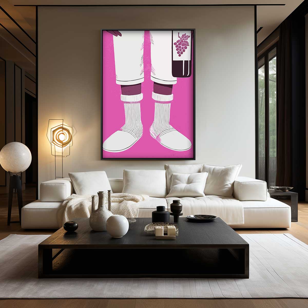 Vrolijke Wijnsokken Kunstwerk-canvas-dibond-plexiglas-wanddecoratie-WallArtistic