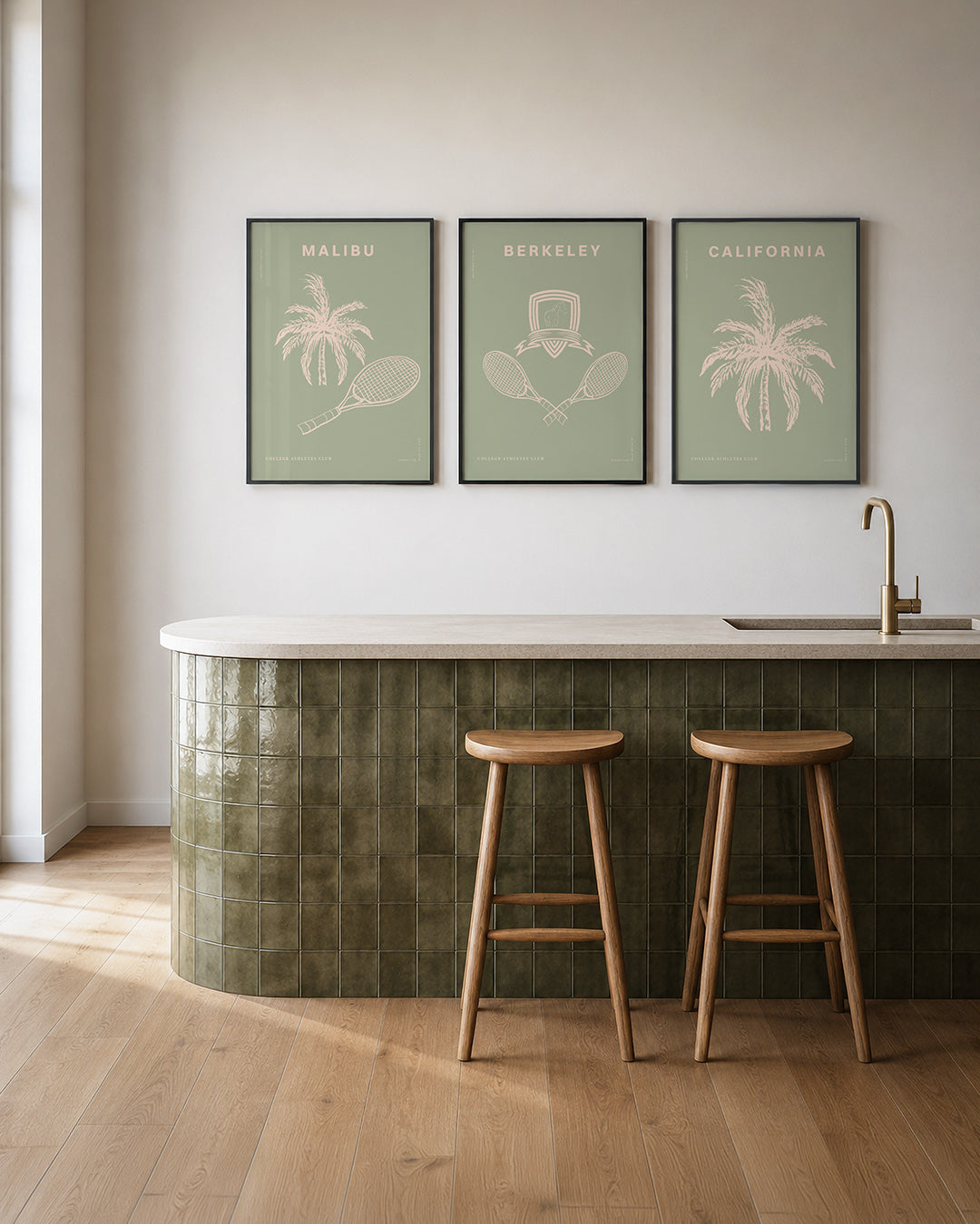 Palm en racket Posterset