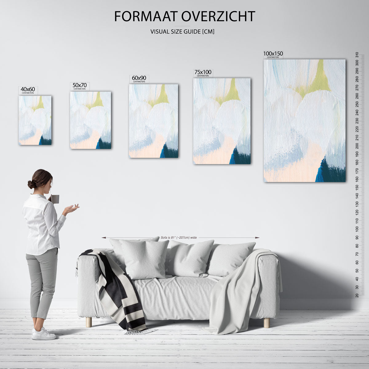 Zachte kleuren harmonie Kunstwerk