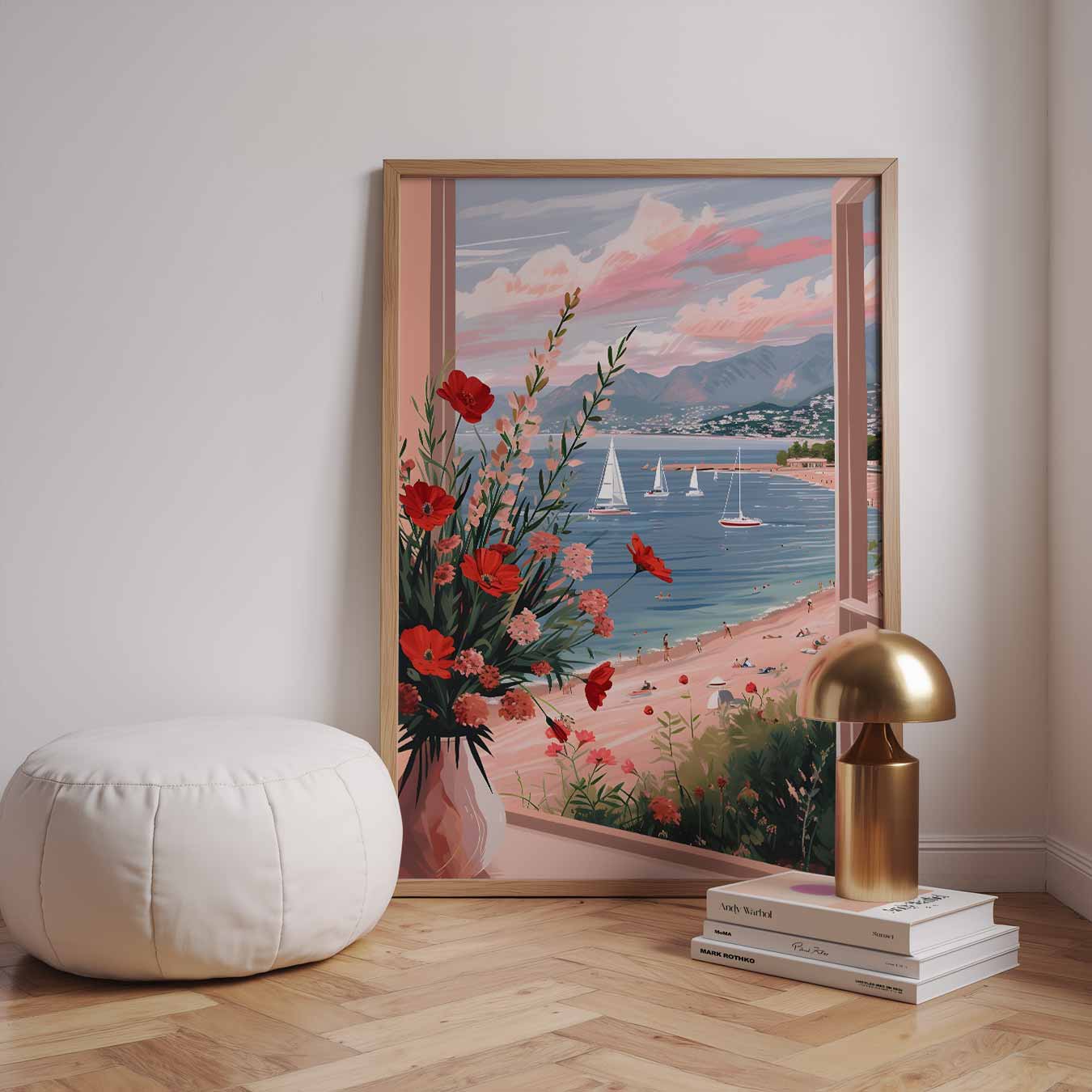 Zomers Uitzicht aan Zee Poster-WallArtistic