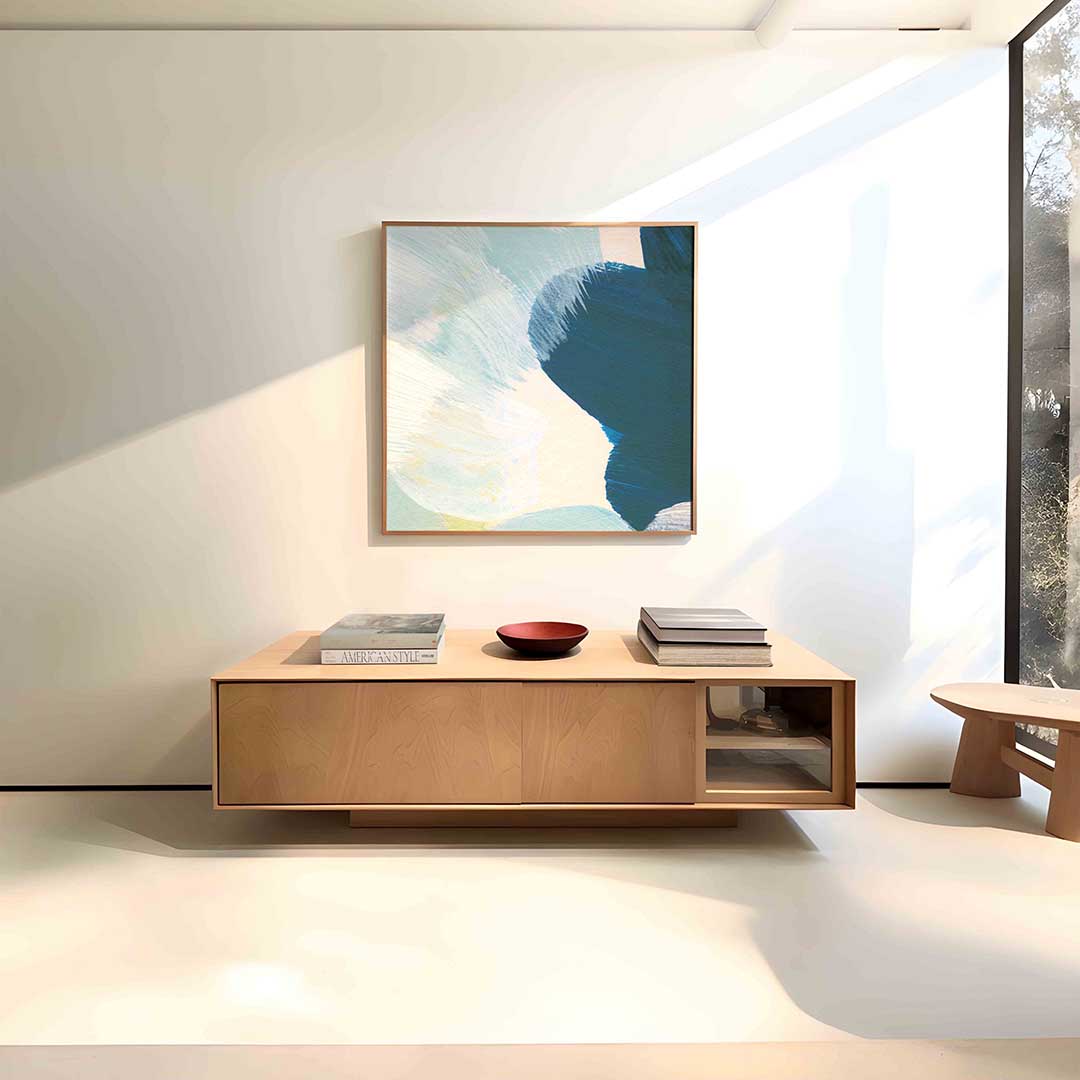 Abstracte penseelstreken Poster