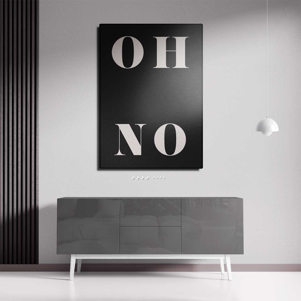 OH NO Typografie Art Kunstwerk-canvas-dibond-plexiglas-wanddecoratie-WallArtistic