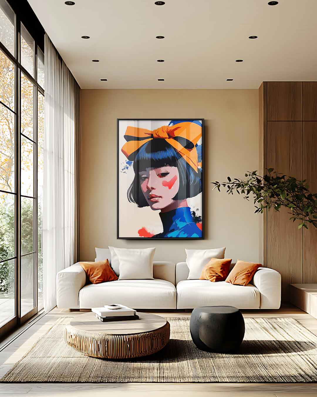 Vrolijke Kleurenprinses Kunstwerk-canvas-dibond-plexiglas-wanddecoratie-WallArtistic