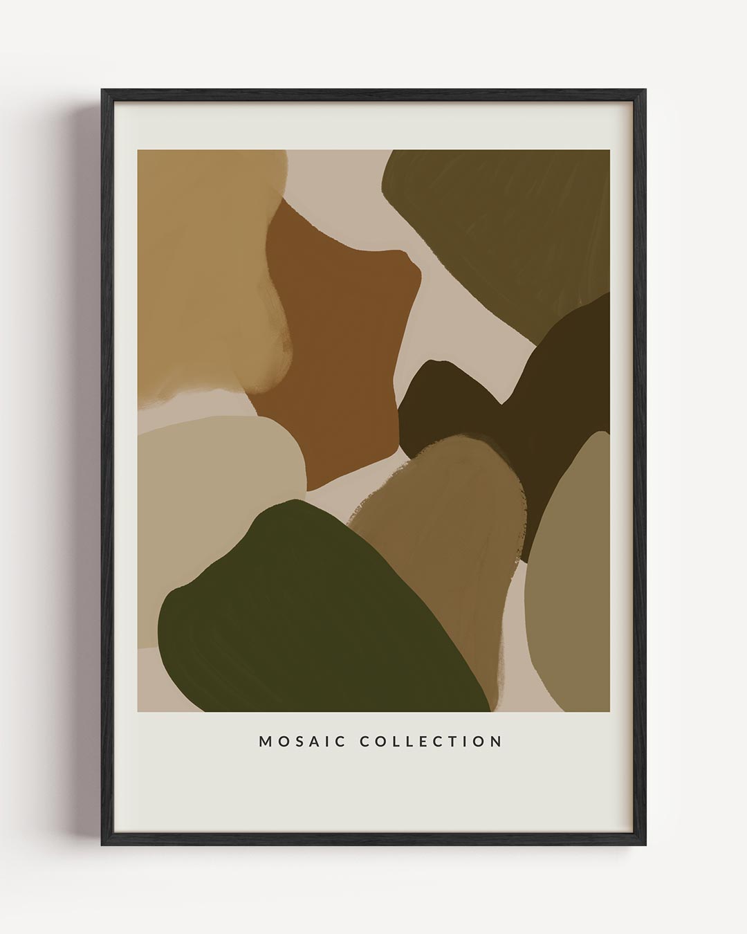 Abstracte Aardetinten Mozaïek Poster-WallArtistic