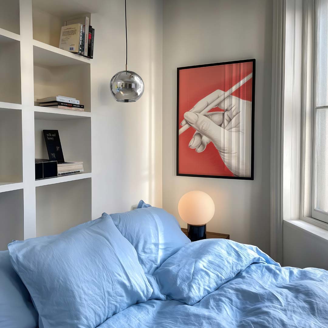 Handgetekende Kunst: Elegante Hand Poster-WallArtistic