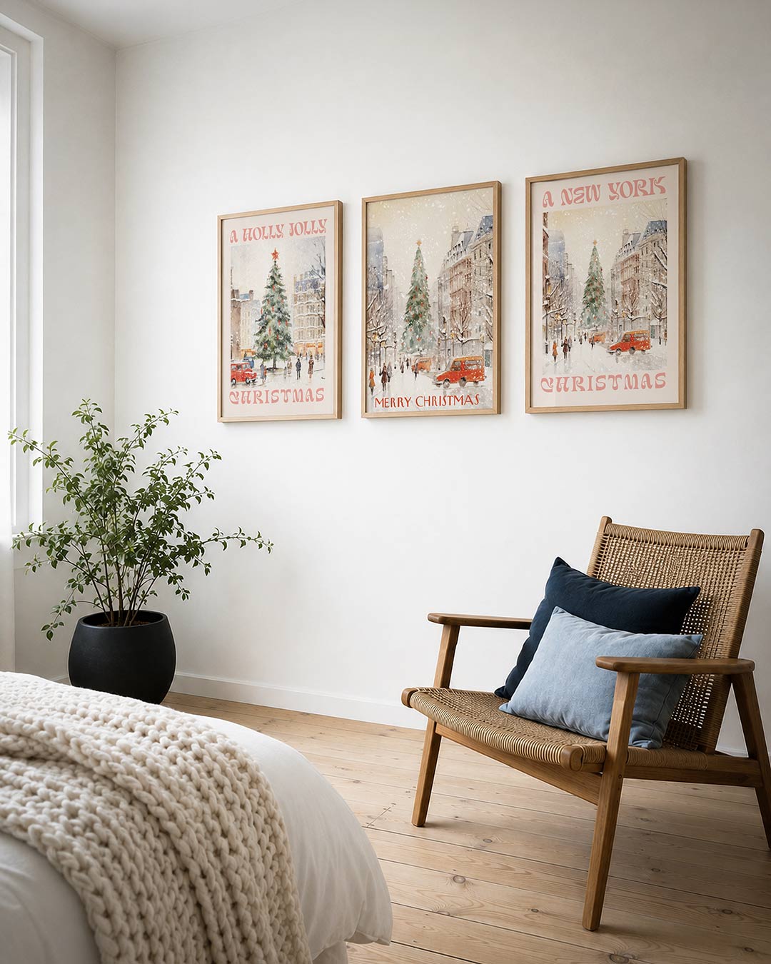 Kerstsfeer en sneeuw Posterset
