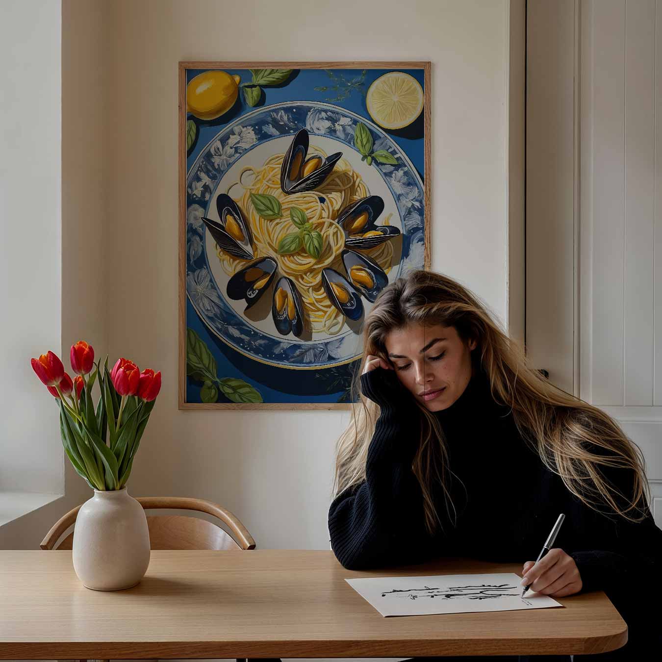 Italiaanse Pasta Delicatesse Poster-WallArtistic