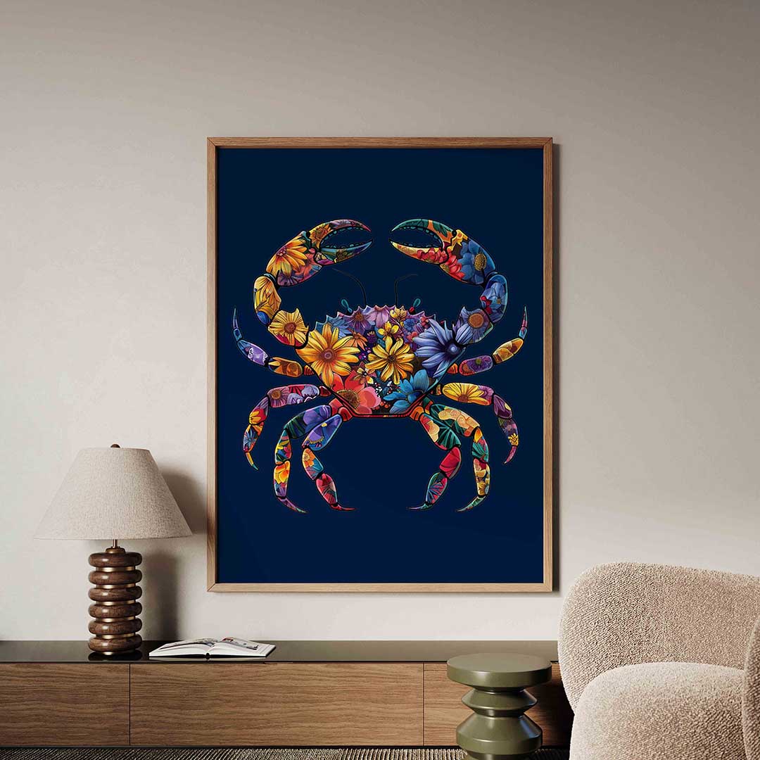 Bloemenkrab Poster