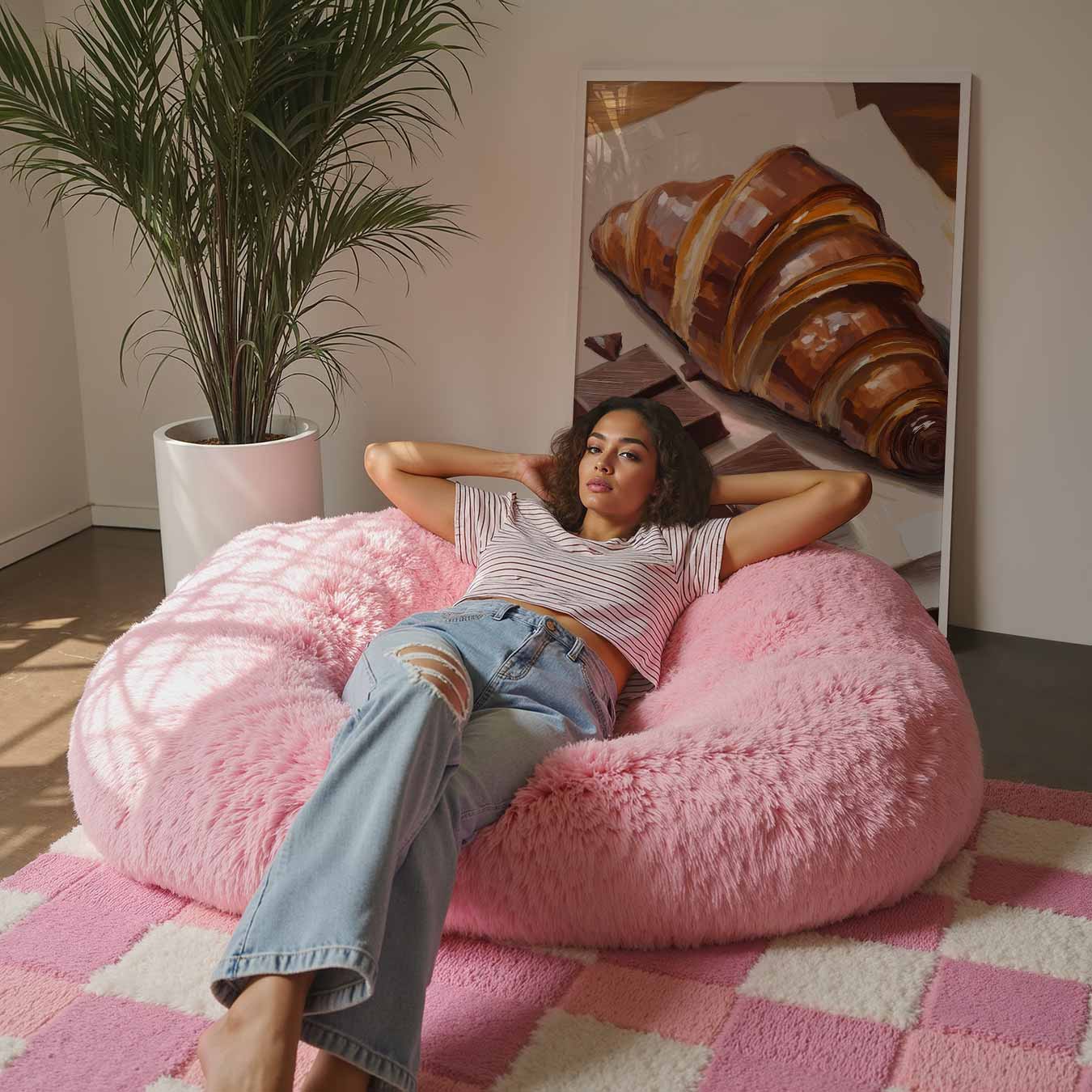 Croissant & Chocolade Kunstposter-WallArtistic