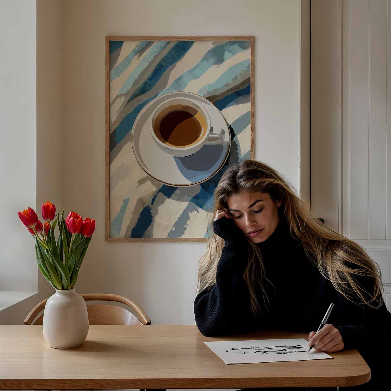 Koffie Ontbijt Poster-WallArtistic