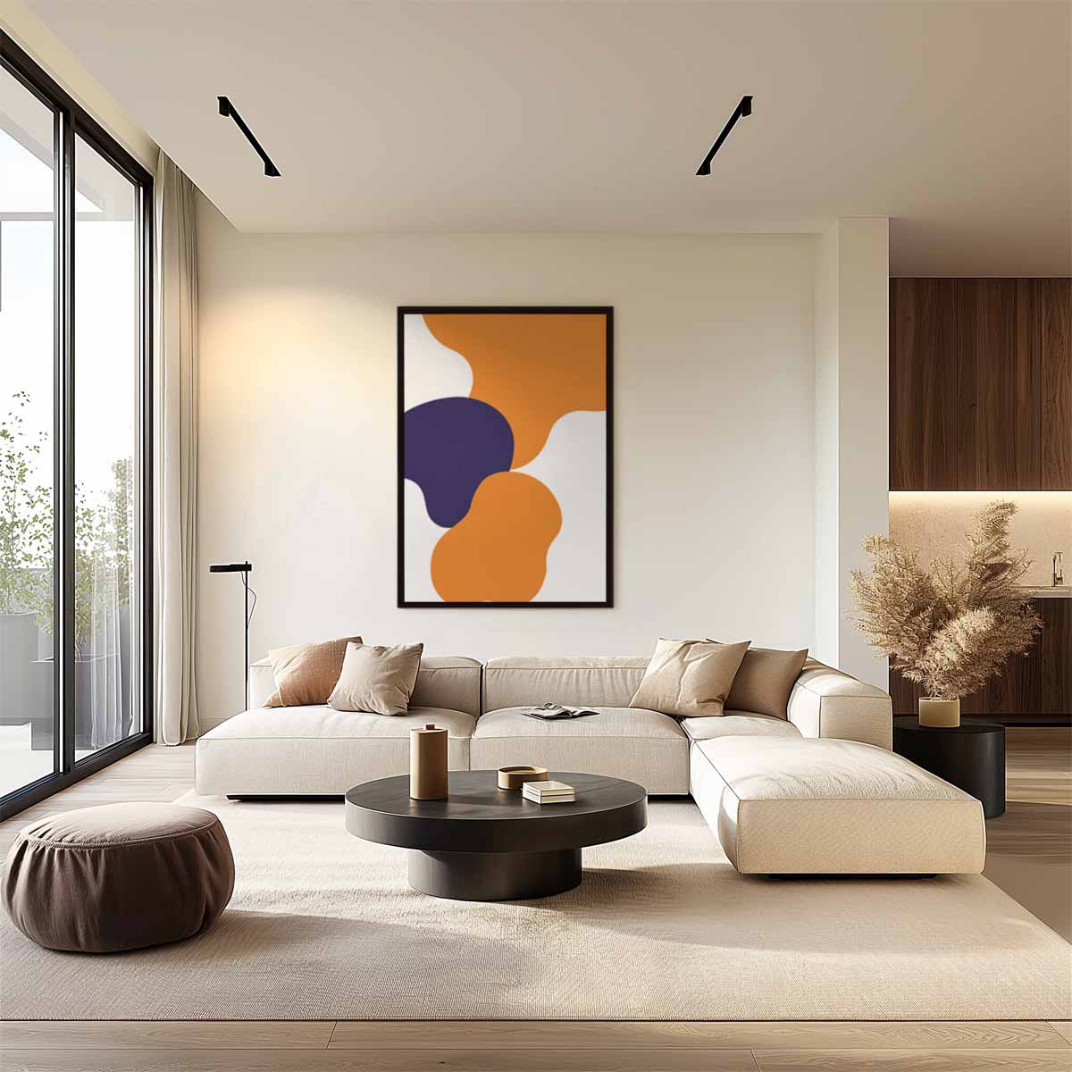 Vloeiende Vormen in Kleur Kunstwerk-canvas-dibond-plexiglas-wanddecoratie-WallArtistic