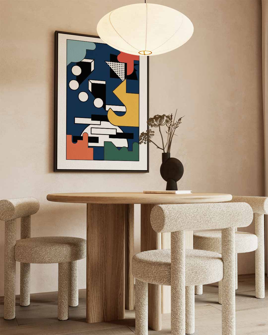Moderne Geometrische Stijl Kunstwerk-canvas-dibond-plexiglas-wanddecoratie-WallArtistic