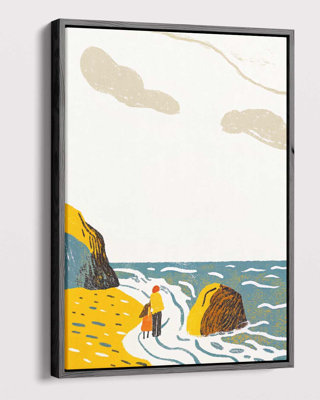 Wandeling langs de Kust Kunstwerk-canvas-dibond-plexiglas-wanddecoratie-WallArtistic