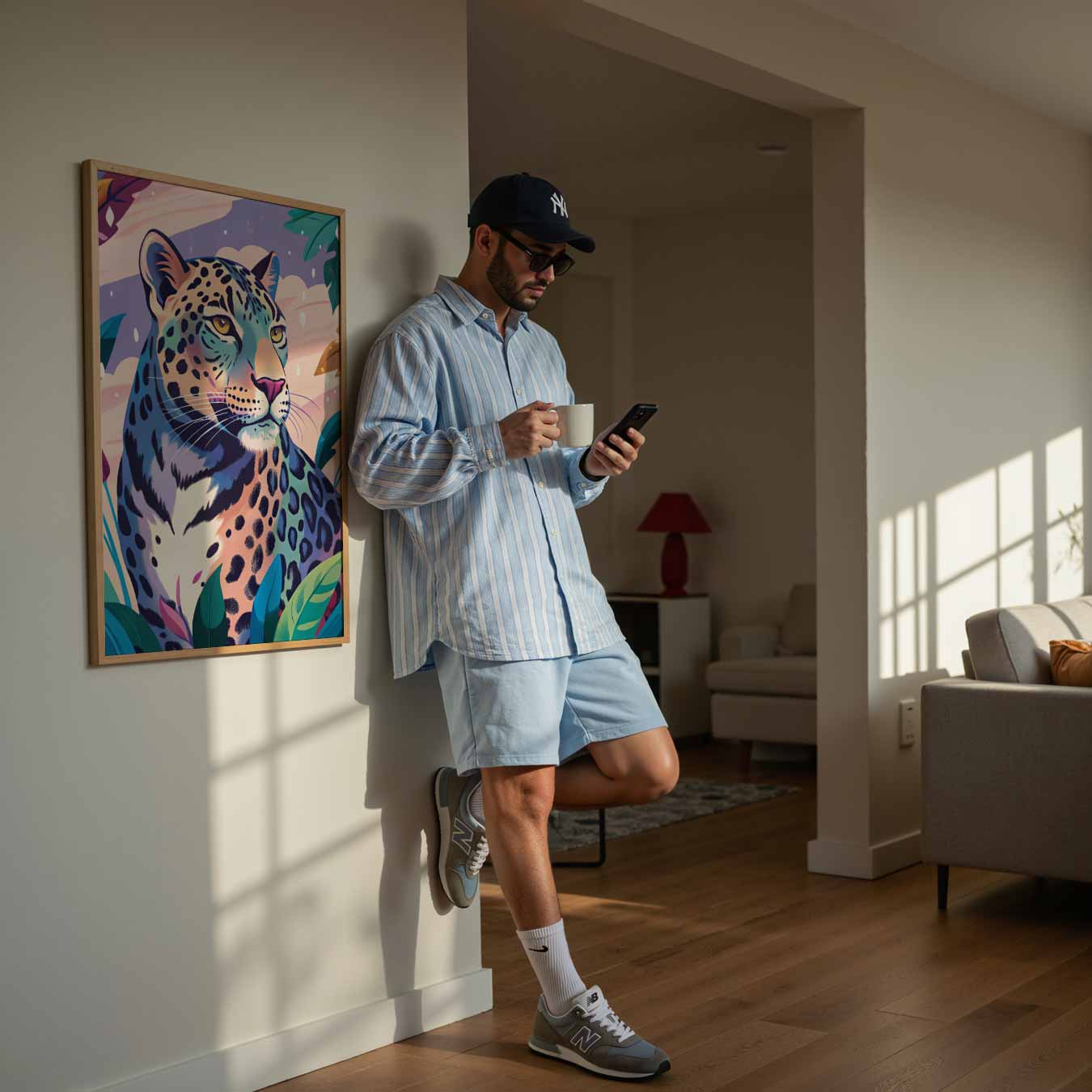 Elegante Luipaard Jungle Poster-WallArtistic