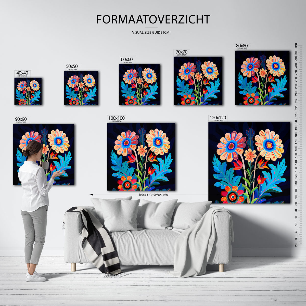 Bloemen en bladeren Poster