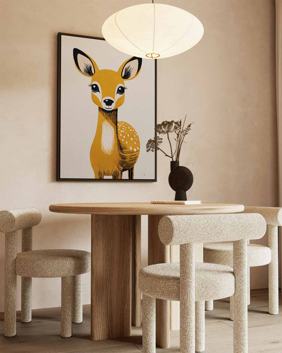 Lief Hert Portret Kunstwerk-canvas-dibond-plexiglas-wanddecoratie-WallArtistic