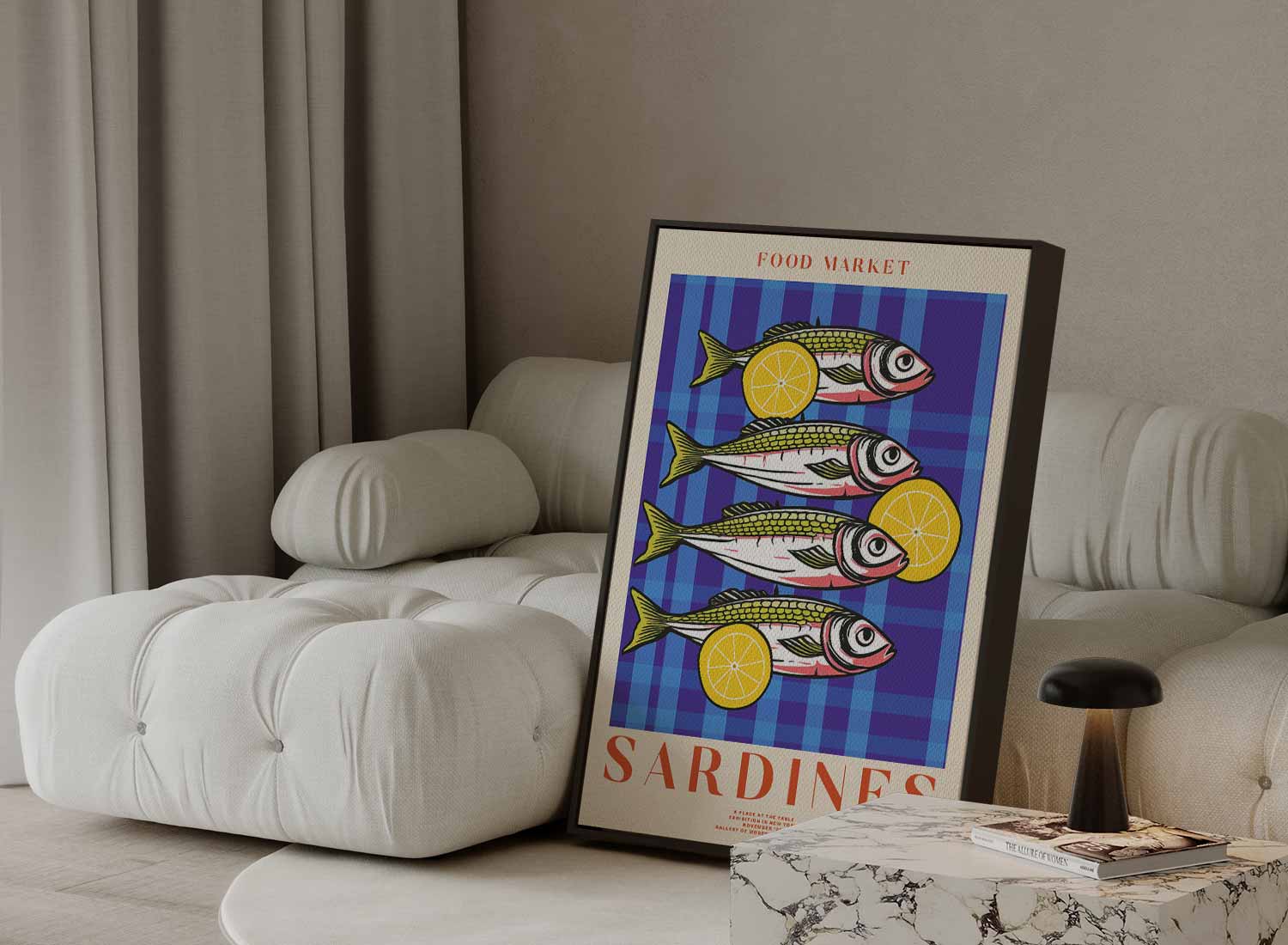 Vrolijke Sardientjes Kunstwerk-canvas-dibond-plexiglas-wanddecoratie-WallArtistic