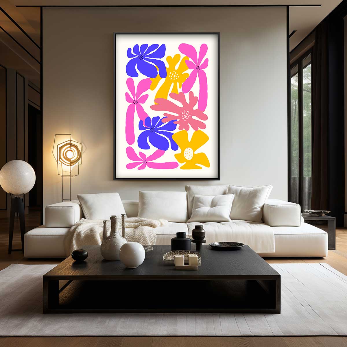 Bloemenexplosie Canvas Kunstwerk-canvas-dibond-plexiglas-wanddecoratie-WallArtistic