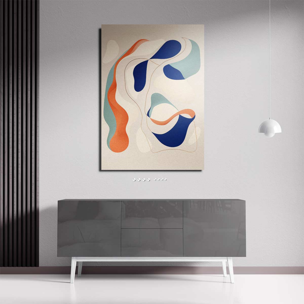 Kleurrijke Golven van Abstractie Kunstwerk-canvas-dibond-plexiglas-wanddecoratie-WallArtistic