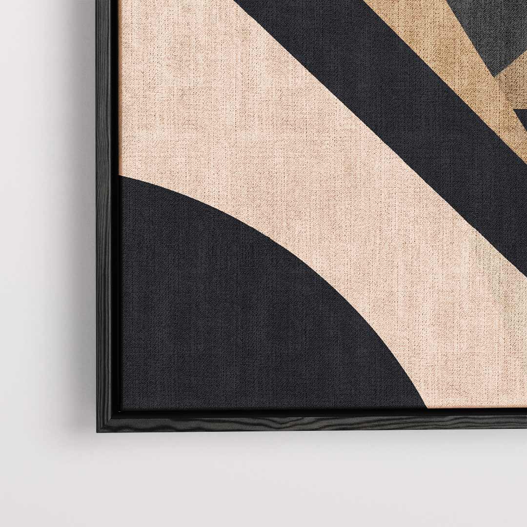 Strakke Geometrie in Aardetinten Kunstwerk-canvas-dibond-plexiglas-wanddecoratie-WallArtistic