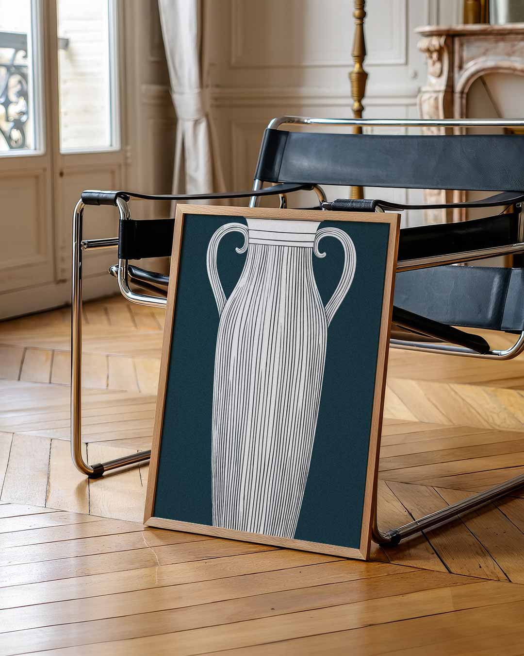 Elegante Vaas Illustratie Poster