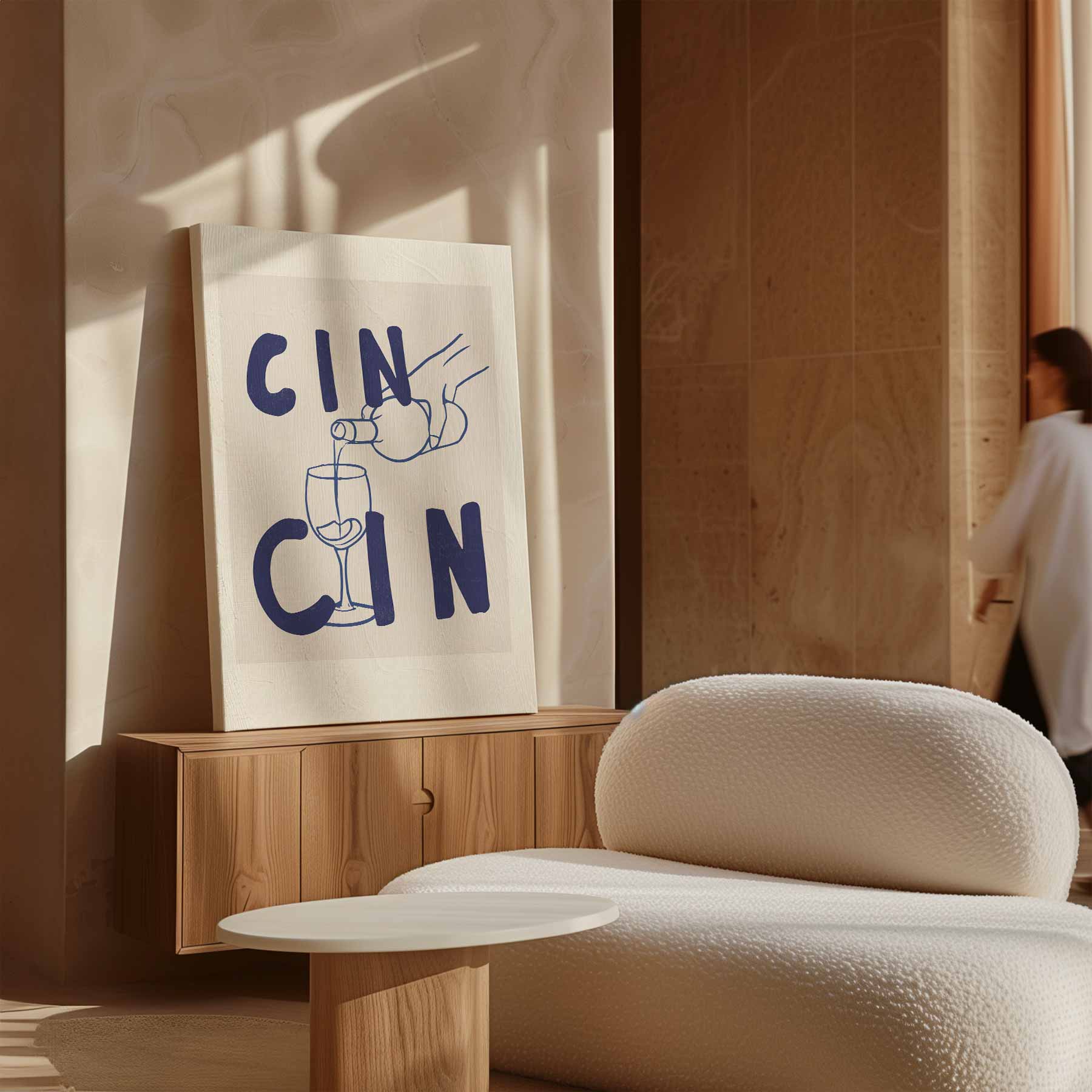 Cin Cin Cheers Illustratie Kunstwerk-canvas-dibond-plexiglas-wanddecoratie-WallArtistic