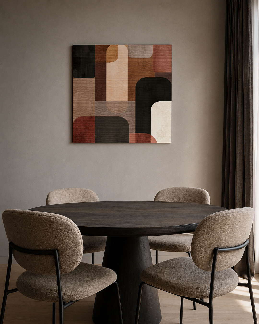 Geometrische vormen compositie Kunstwerk