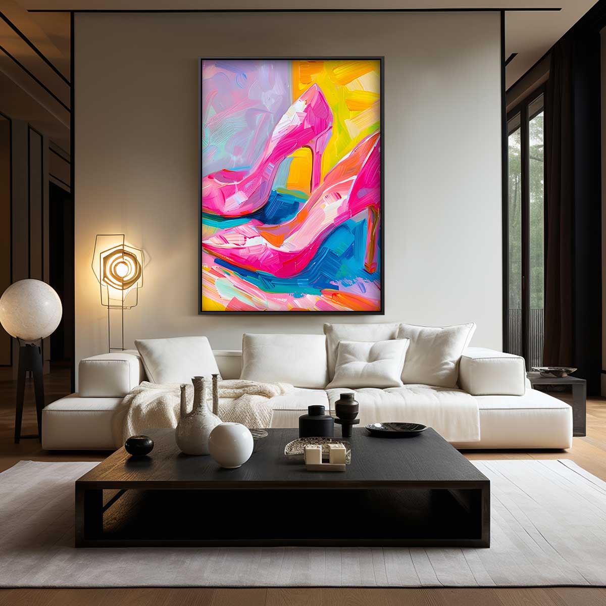 Stijlvolle Roze Pumps Kunstwerk-canvas-dibond-plexiglas-wanddecoratie-WallArtistic