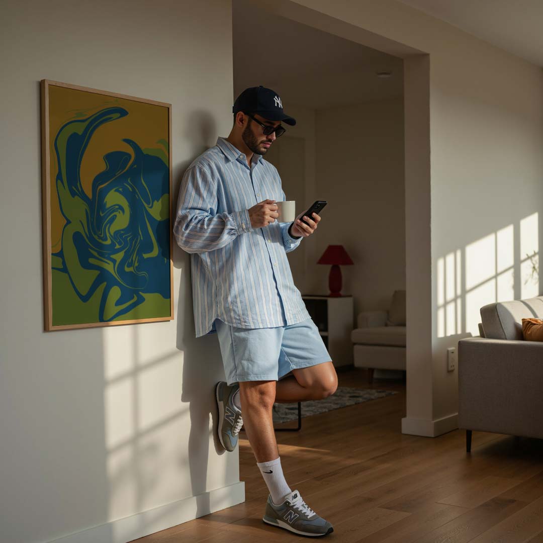 Abstracte Kleurenswirls Poster-WallArtistic