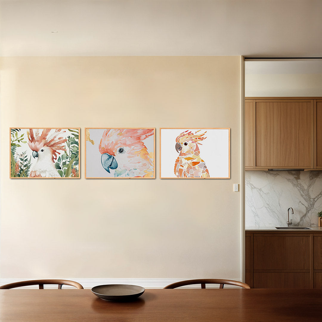 Vogel en bladeren Posterset