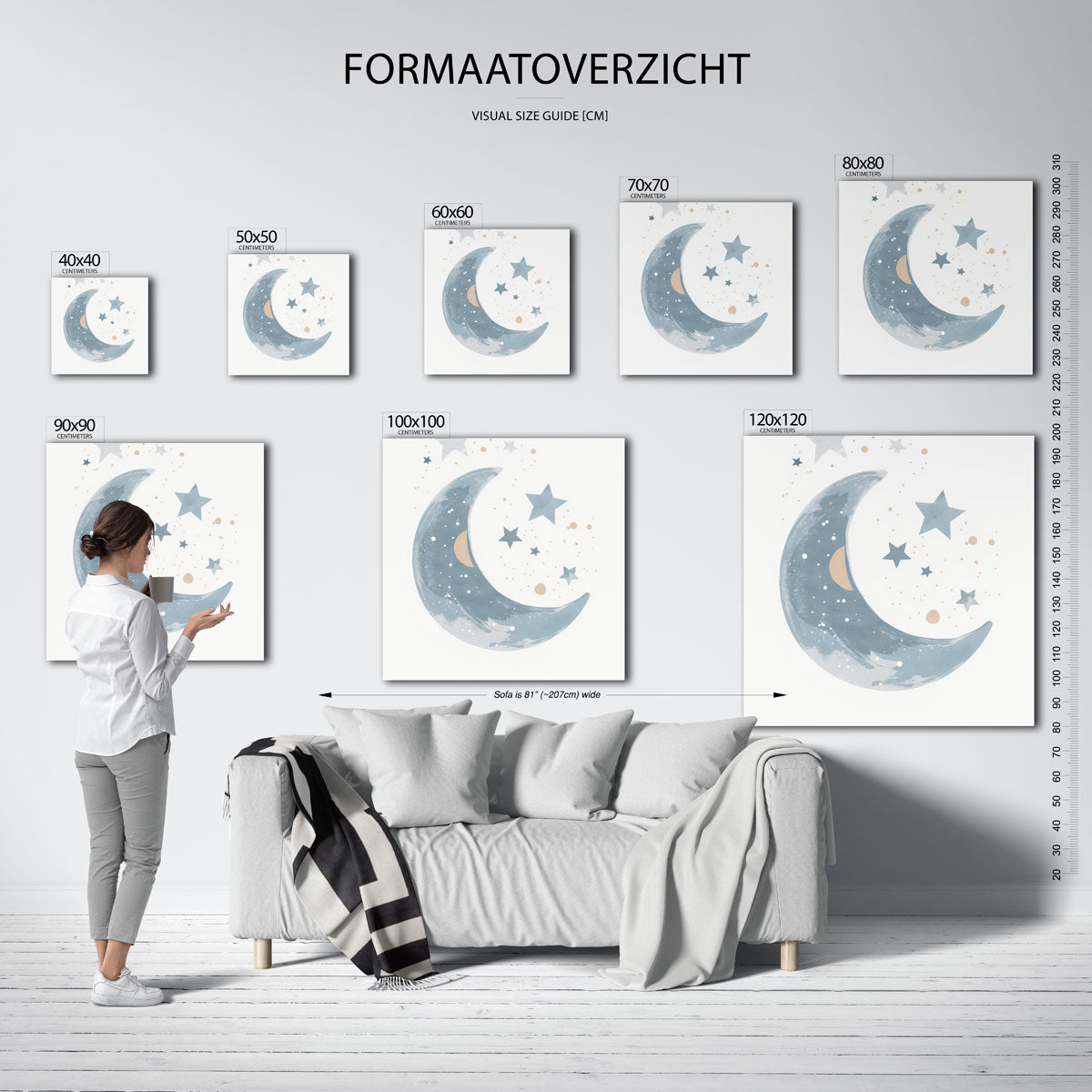 Maan en sterren Poster