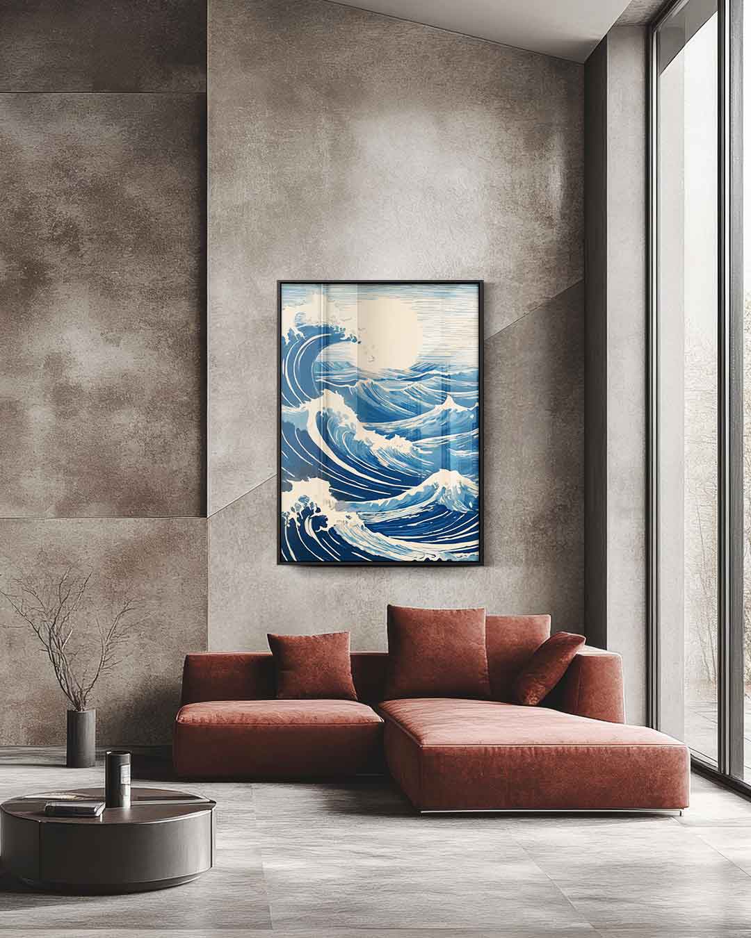 Golven van de Oceaan Kunstwerk-canvas-dibond-plexiglas-wanddecoratie-WallArtistic