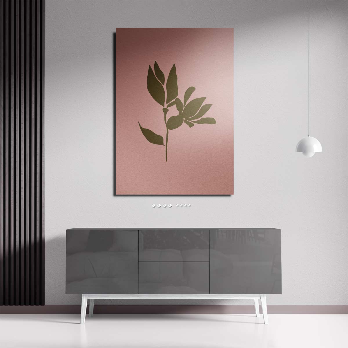 Simpele Blad Silhouet Kunstwerk-canvas-dibond-plexiglas-wanddecoratie-WallArtistic