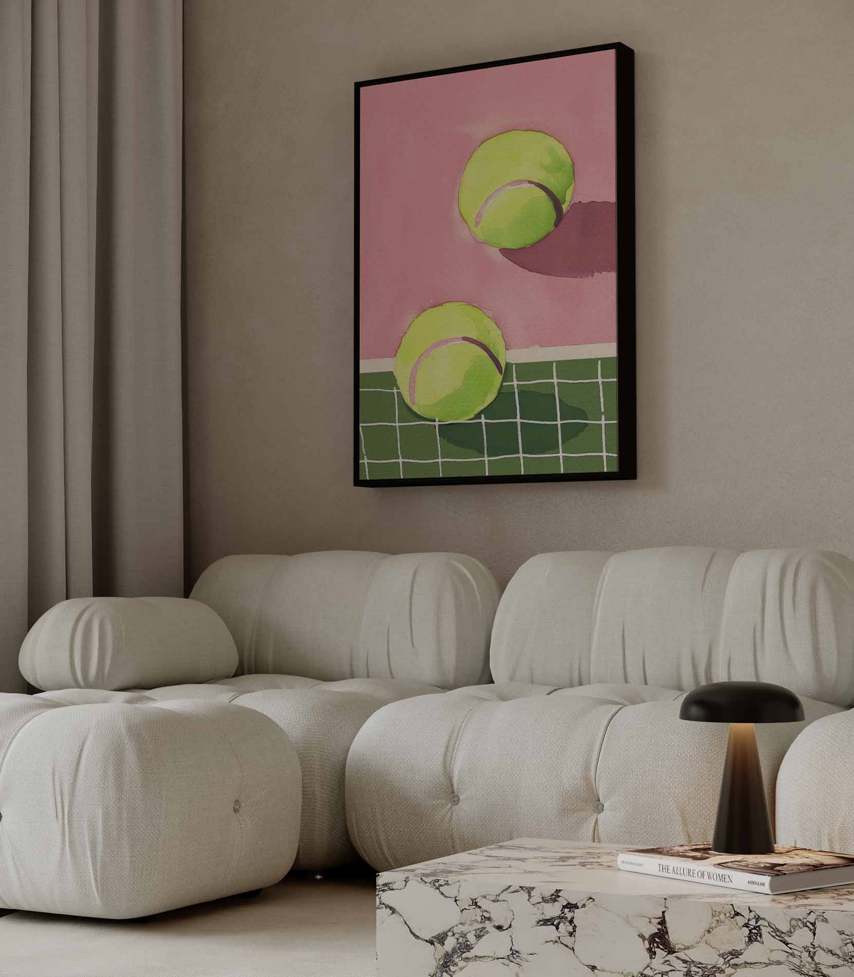 Tennis Dromen Kunstwerk-canvas-dibond-plexiglas-wanddecoratie-WallArtistic