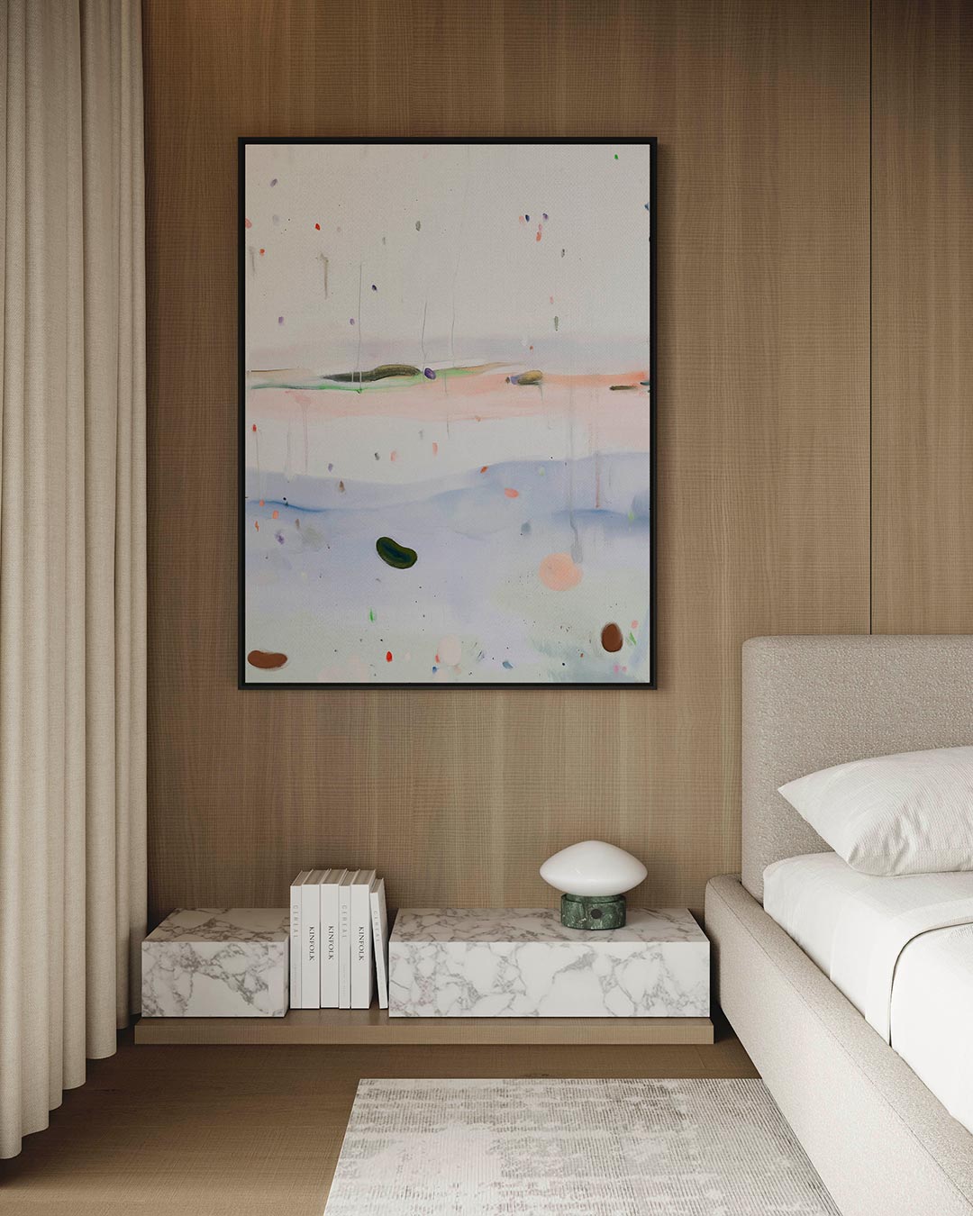 Vloeiende kleurencompositie Kunstwerk
