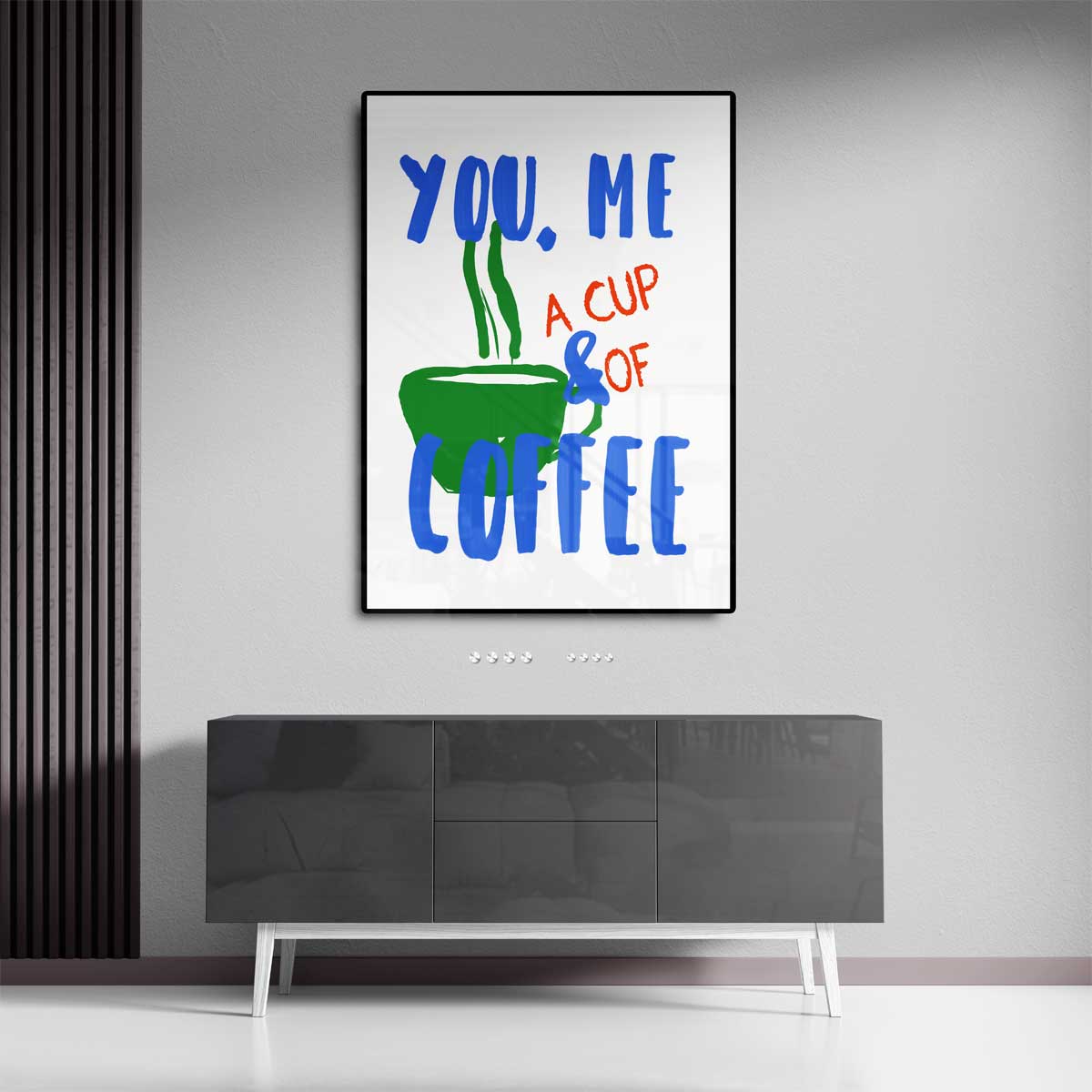 Koffieliefde Moment Kunstwerk-canvas-dibond-plexiglas-wanddecoratie-WallArtistic