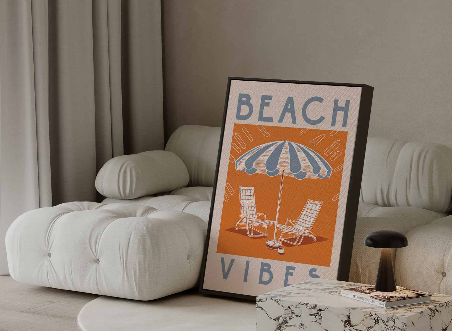 Zomerse Strandvibes Kunstwerk-canvas-dibond-plexiglas-wanddecoratie-WallArtistic