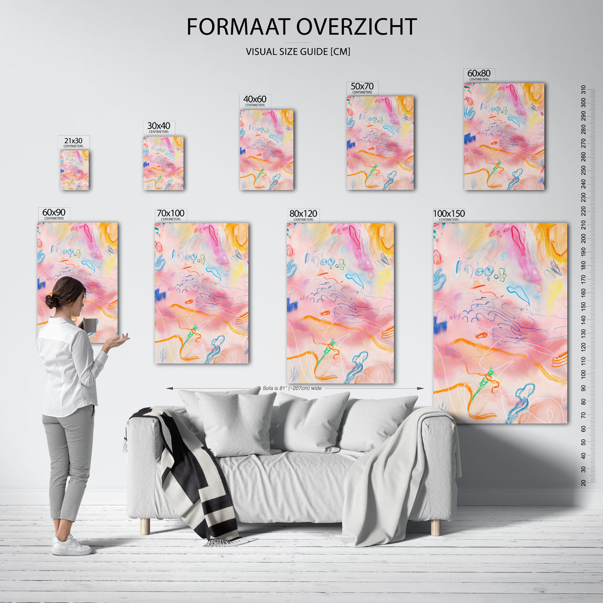 Abstracte vormen en kleuren Poster