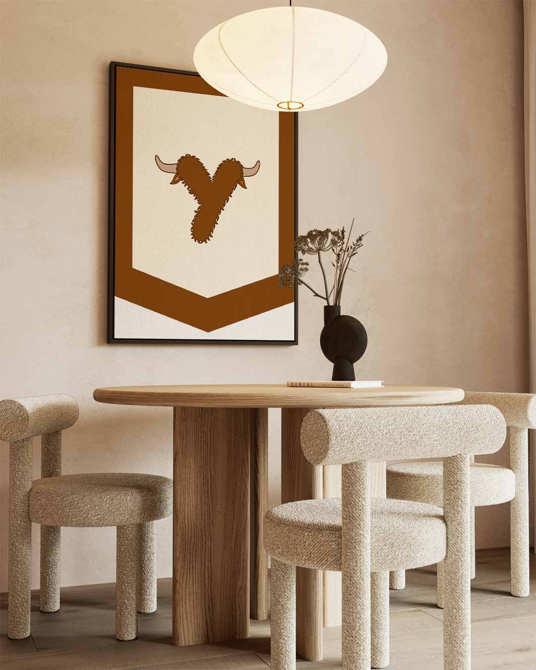 Speelse Stier Decoratie Kunstwerk-canvas-dibond-plexiglas-wanddecoratie-WallArtistic