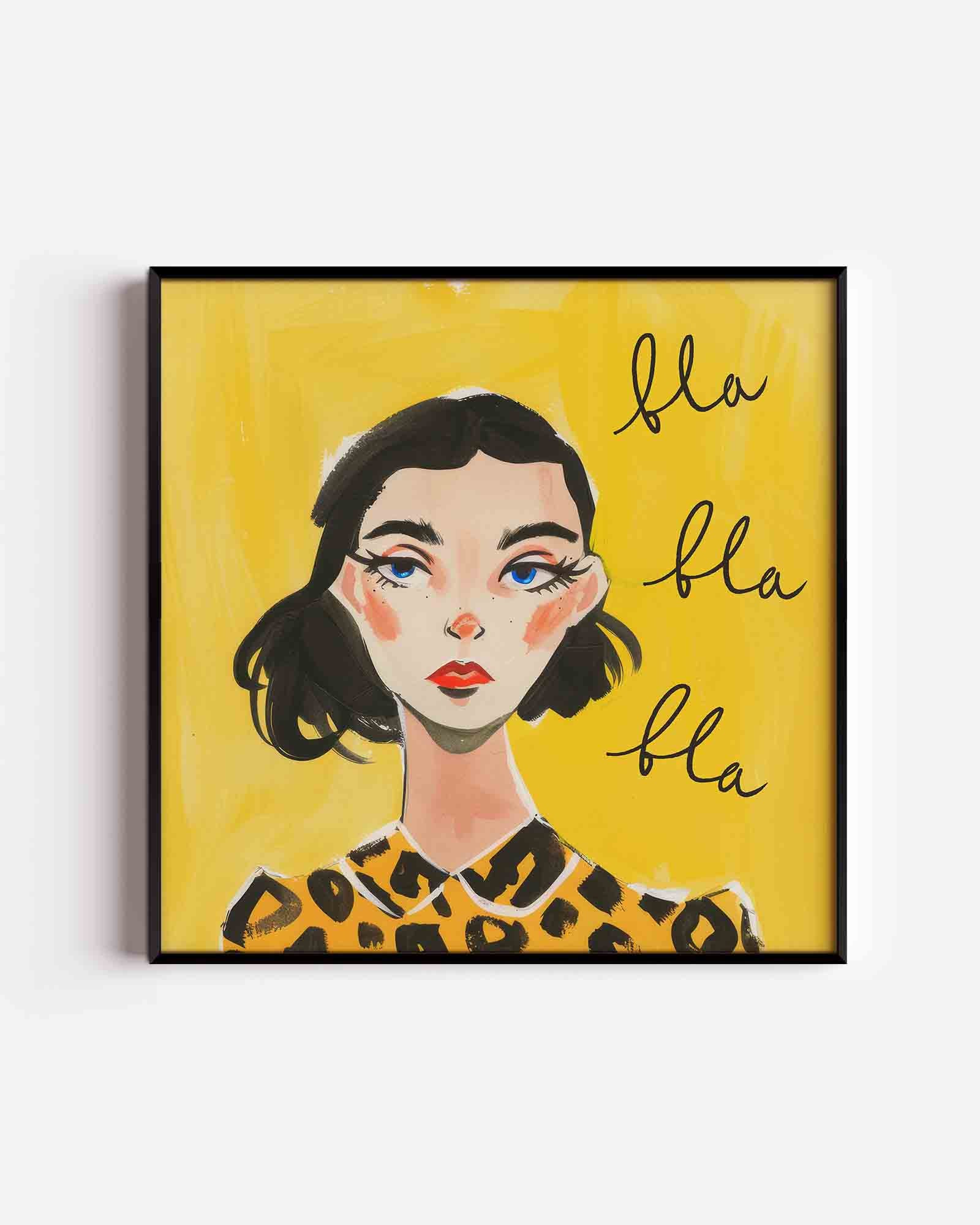 Vrouw met luipaardprint Poster