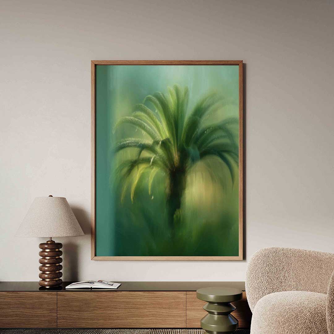 Groene palm Poster