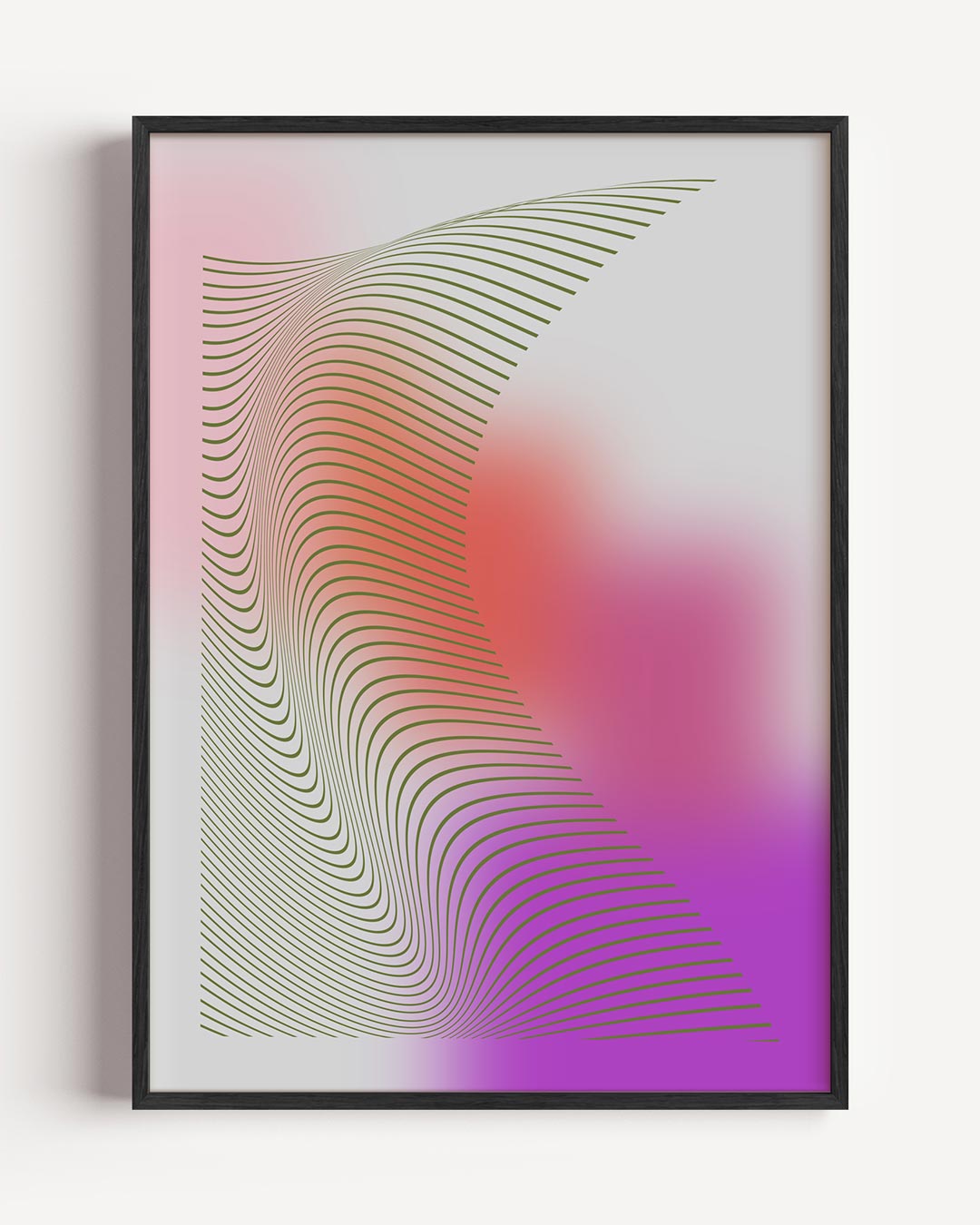 Kleurrijke Abstracte Golf Poster-WallArtistic