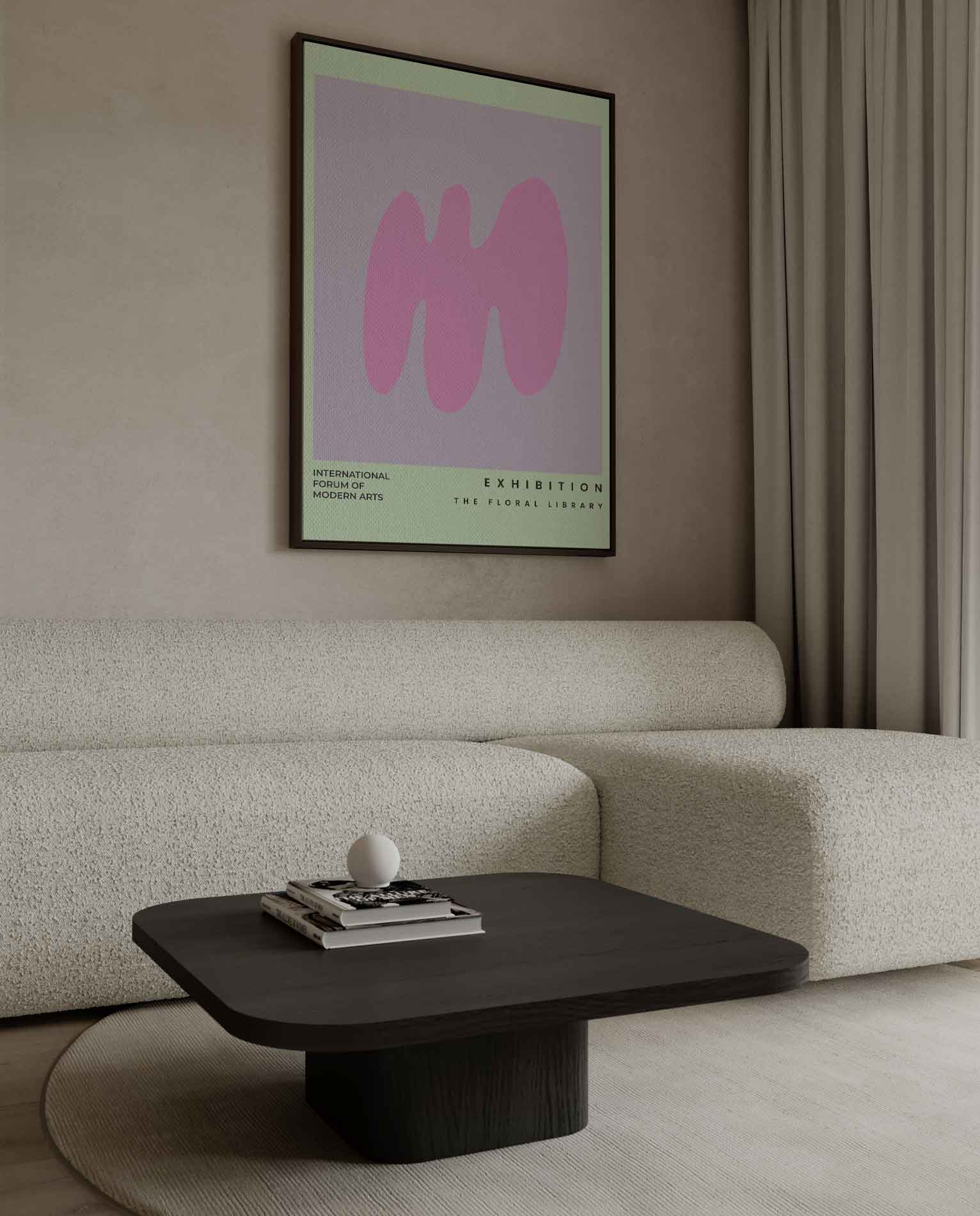 Abstracte Bloemvormen Kunstwerk-canvas-dibond-plexiglas-wanddecoratie-WallArtistic