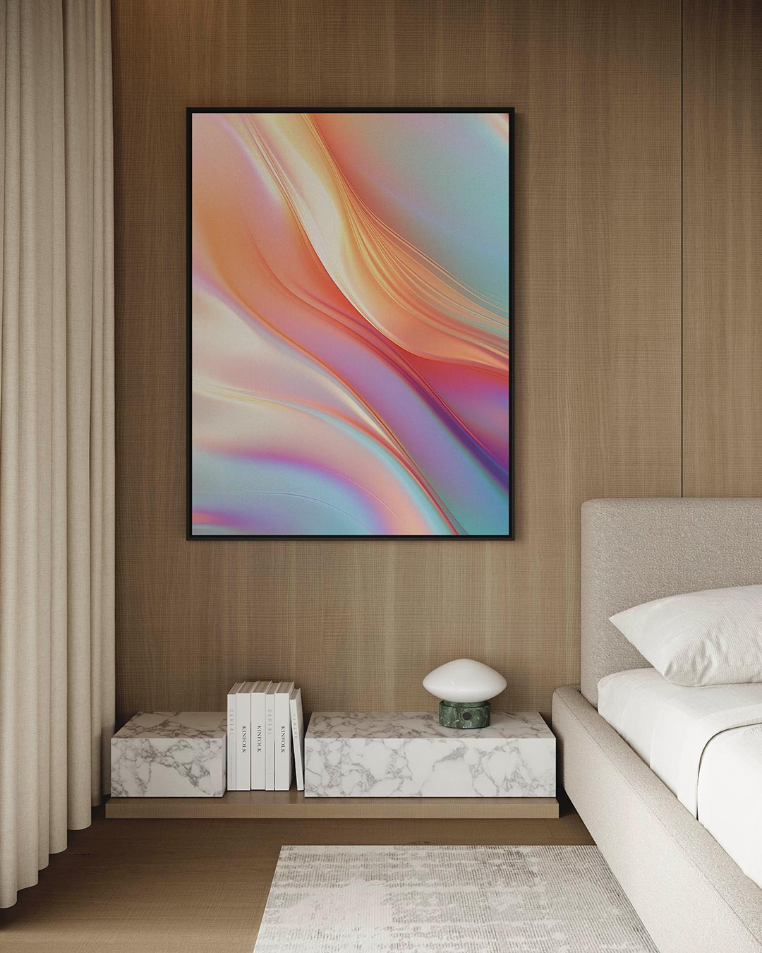 Vloeiende kleuren golf Kunstwerk