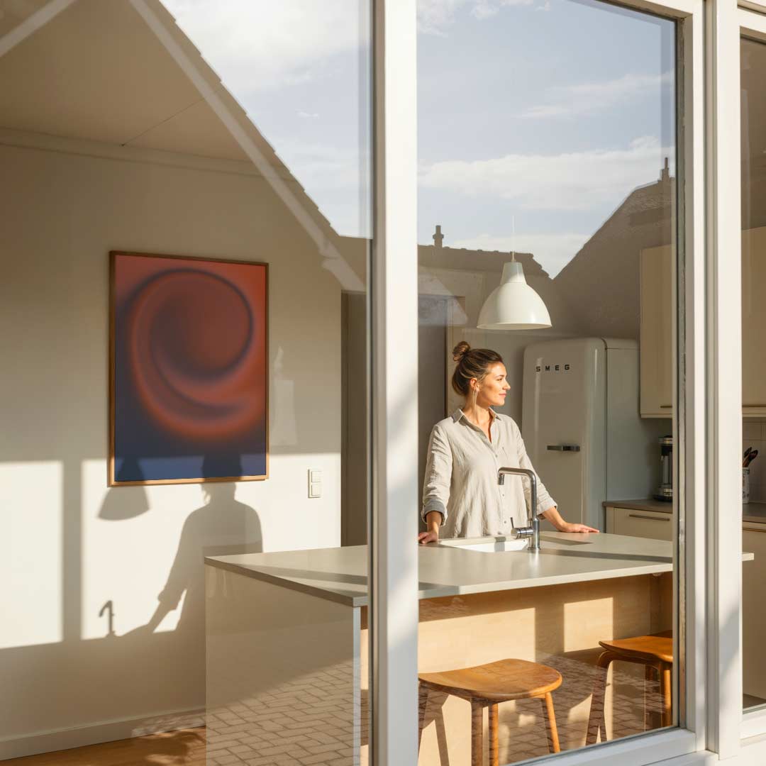 Rustgevende Abstracte Kleurenpracht Poster-WallArtistic