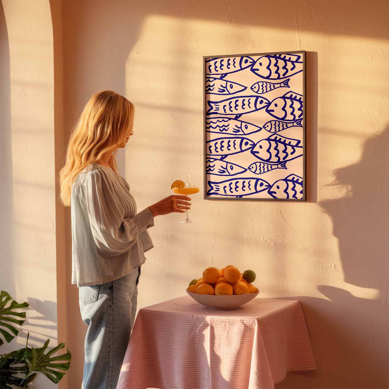 Vispatroon Kunstposter-WallArtistic