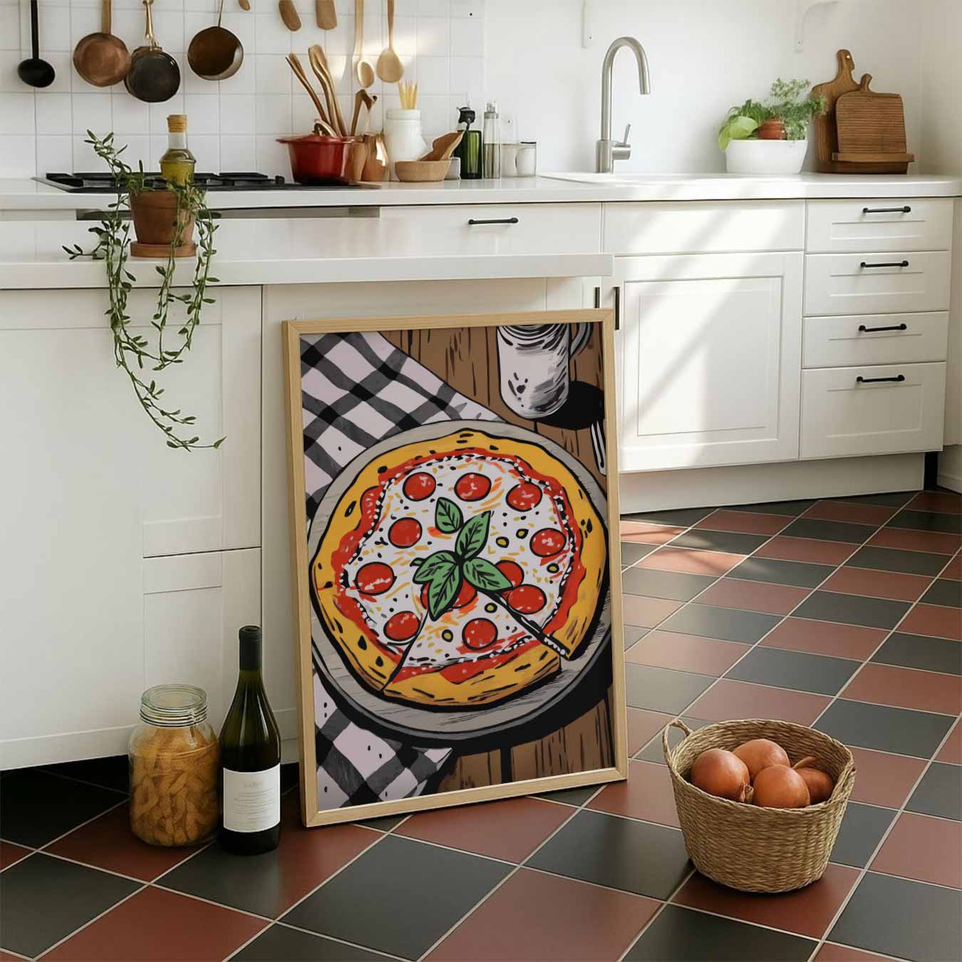 Smakelijke Pizza Art Poster-WallArtistic